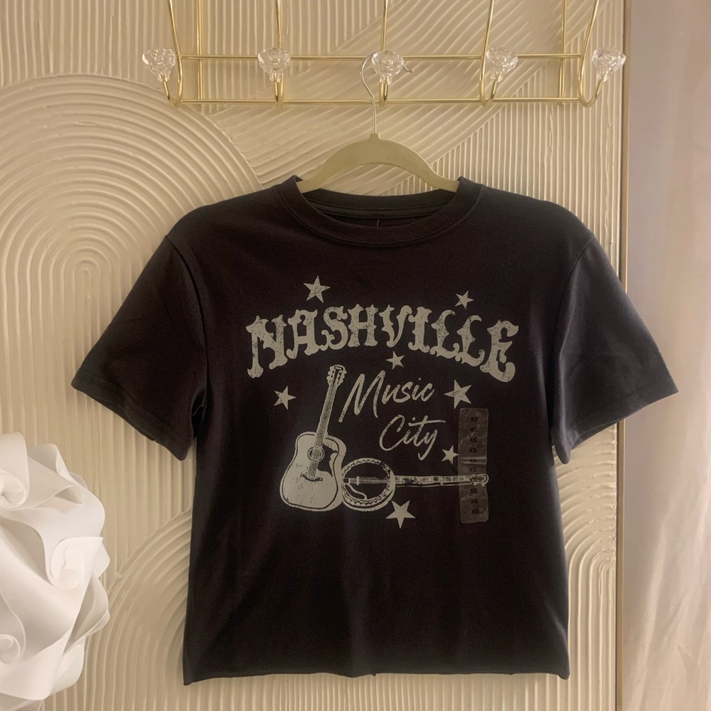 Nashville Music City Baby Tee- women/juniors